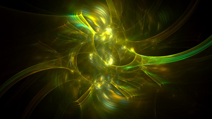 3D rendering abstract fractal light background