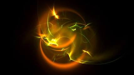 3D rendering abstract fractal light background