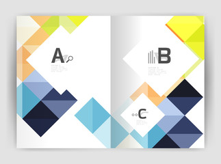 Vector square template background