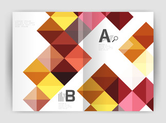 Minimalistic square brochure or leaflet business template