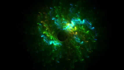 3D rendering abstract fractal light background