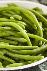 poached, French green beans. Often called 