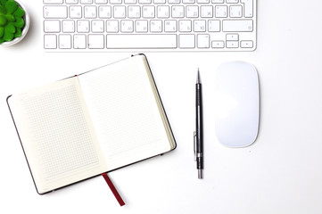 open daily, a computer and a smartphone on the desktop in the office