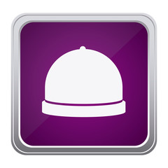 purple emblem catering icon, vector illustraction design image