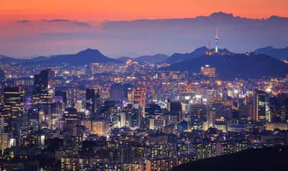 Fototapeta premium Seoul City, South Korea