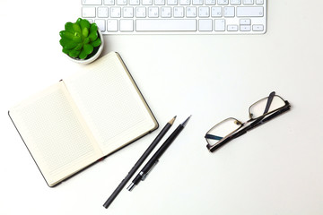 open daily, a computer and a smartphone on the desktop in the office