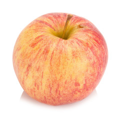 Red yellow apple isolated on white background