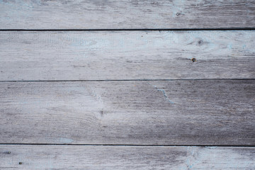 Fototapeta premium Gray weathered shabby wooden board for text