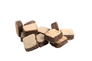 wafer chocolate isolate on white background