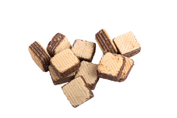 wafer chocolate isolate on white background