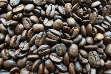 roasted coffee beans, can be used as a background