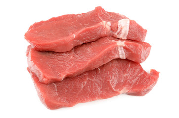 Veal on a white background