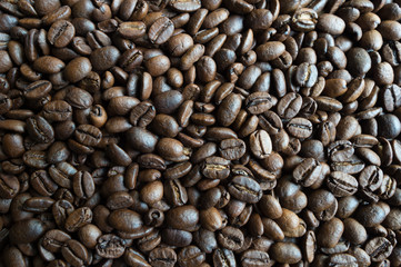 roasted coffee beans, can be used as a background