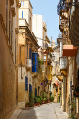 Maltese architecture in Valletta, Malta