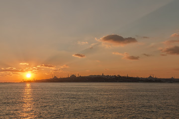 Naklejka premium Sunset in Istanbul