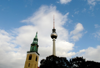 Berlin TV tower at Alexanderplatz, Germany