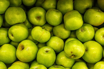 Green apples background