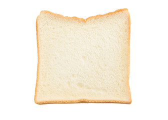 Sliced bread isolated on white background.