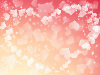 love abstract background shiny hearts colorful blurs