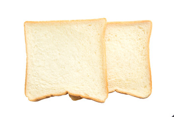 Sliced bread isolated on white background.