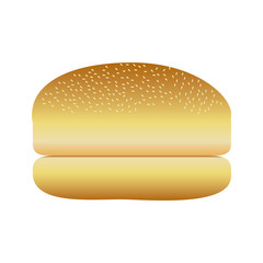 realistic picture bread hamburger icon food vector illustration