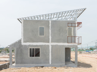 Building structure made with prefabrication system