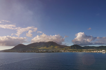 Panorama of St kitts island