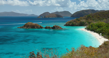 Paradise beach on caribbean island
