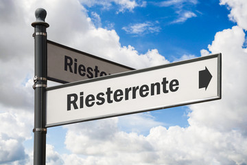 Fototapeta premium Schild 197 - Riesterrente