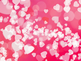 Obraz na płótnie Canvas love abstract background shiny hearts colorful blurs