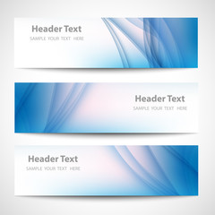Fototapeta premium Abstract header blue wave white vector design
