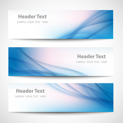 Abstract header blue wave white vector design