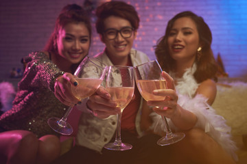 Enjoying drinks