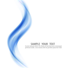 Abstract Blue Wave Background. Vector Illustration. EPS10