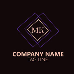 MK  Letter Logo Design.Sign.Symbol