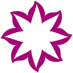 thin contour magenta of flower icon vector illustration
