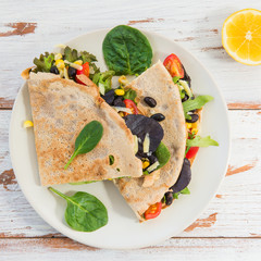 Savoury Buckwheat Pancake or Quesadilla