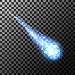 Flying meteor, isolated. Vector isolated. © FullRix