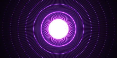 Circle light effect with blue lines. Abstract background. Vector graphic design.