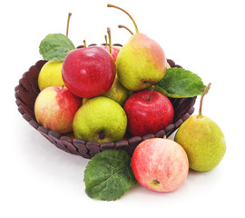 Vase with fruits.