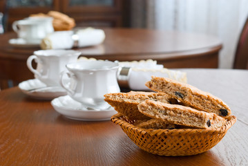 A cup of tea and biscuits