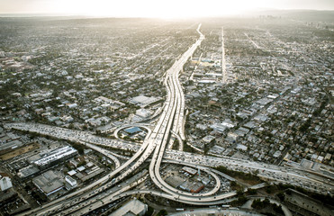 Luchtfoto van Los Angeles vanuit helikopter