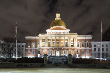 Massachusetts State House, Night View