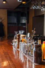 Bartender tools on bar
