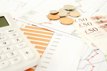 Naklejka na ściany i meble Coins, Savings, Chart Analyze