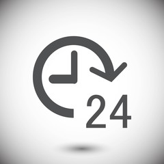 24 hours icon  stock vector illustration flat design
