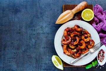 Delicious seafood dinner