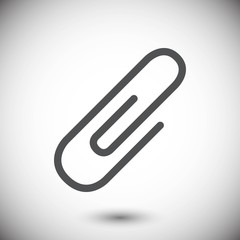 paper clip icon stock vector illustration flat design