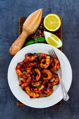 Delicious seafood dinner