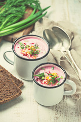 Cold beetroot soup